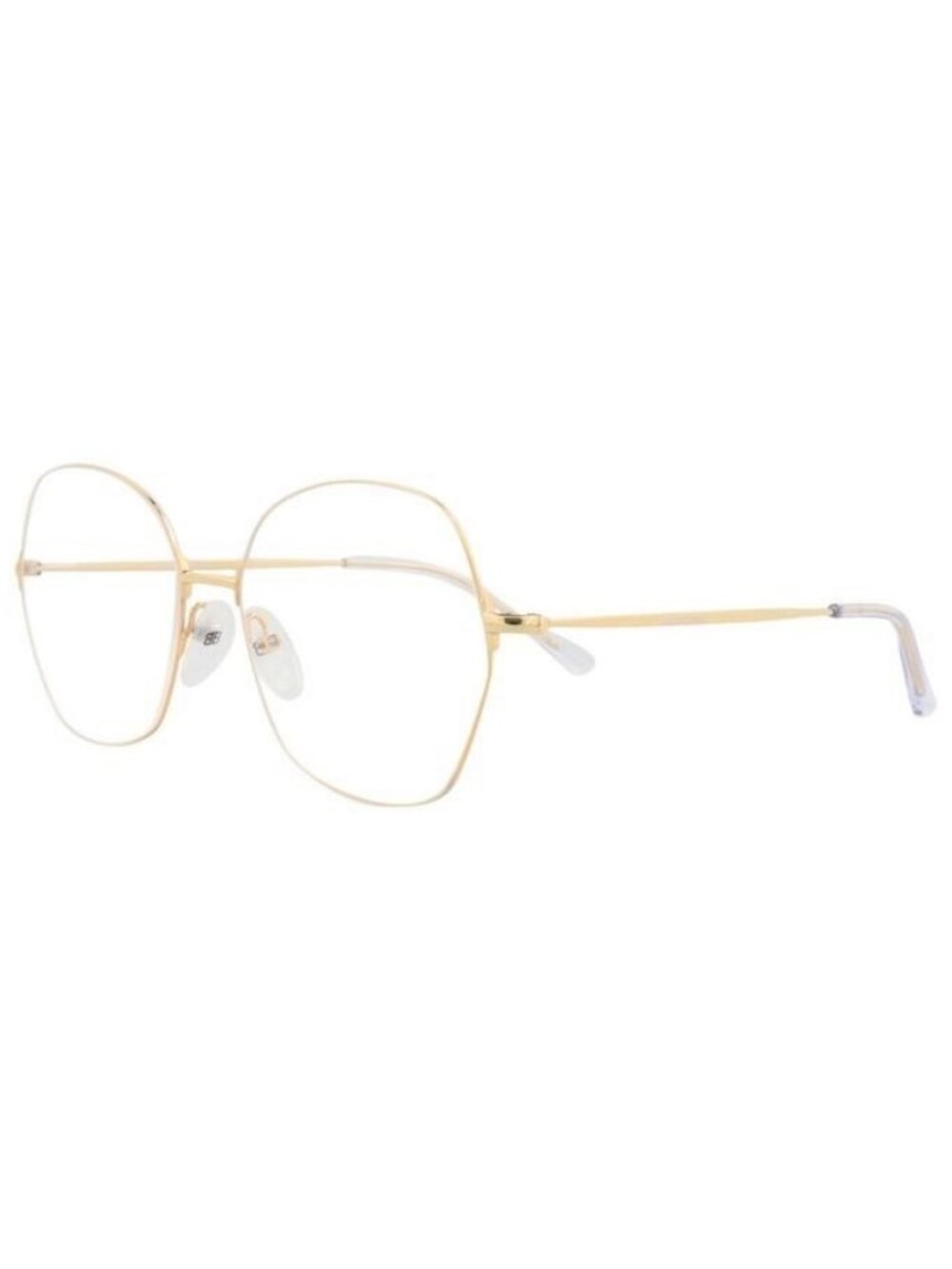 New Balenciaga Unisex Round/Oval Gold Gold Transparent Fashion Designer Eyeglass